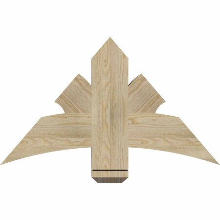 Ekena Millwork Davenport Rough Sawn Timber Gable Bracket, Douglas Fir, 36"W x 21"H x 4"D x 6"F, 14/12 Pitch GBW036X21X0406DAV00RDF